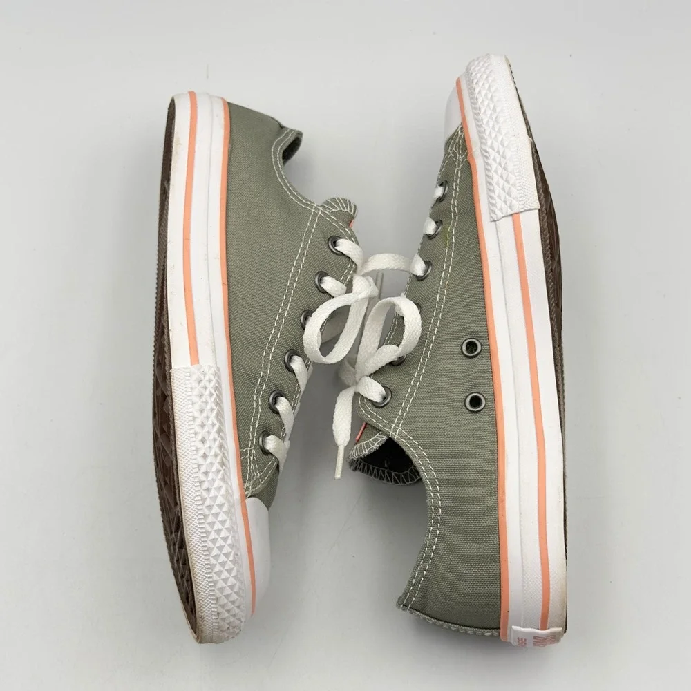 Converse Chuck Taylor All Star Low Top Green Peach Junior 5 660103F Sneakers‎
